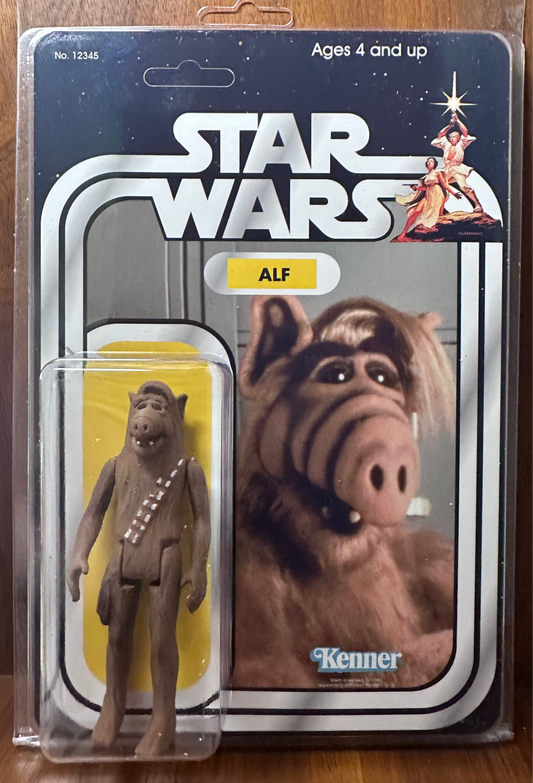 Alien on vintage style card back