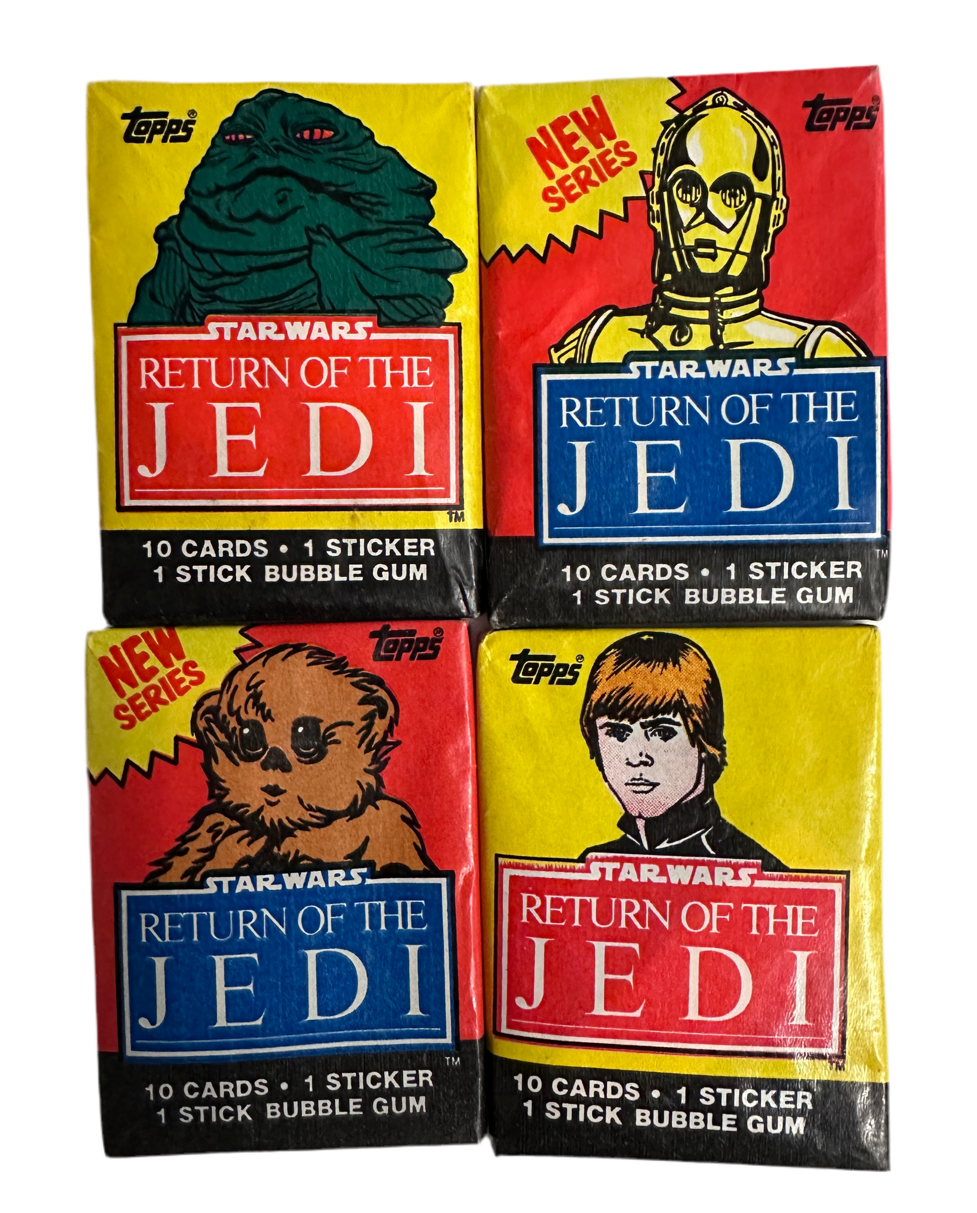 Vintage return of the Jedi wax packs 
